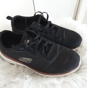 Womens Skechers Black Sneakers Size 10